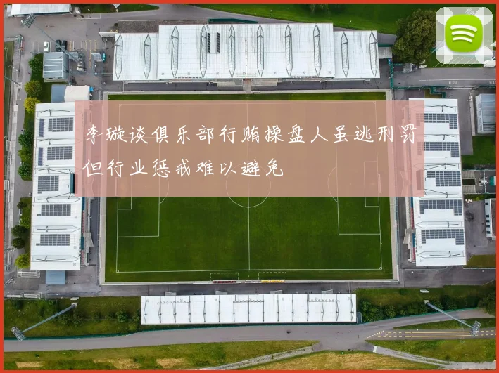 李璇谈俱乐部行贿操盘人虽逃刑罚但行业惩戒难以避免